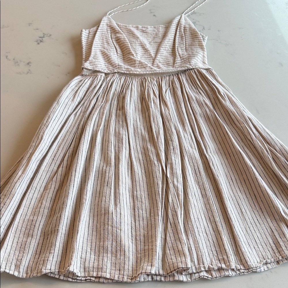 J. Crew Coastal Pinstripe Swing Dress